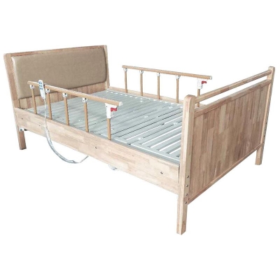 Home manual two-function pine wood nursing bed ZC-F08